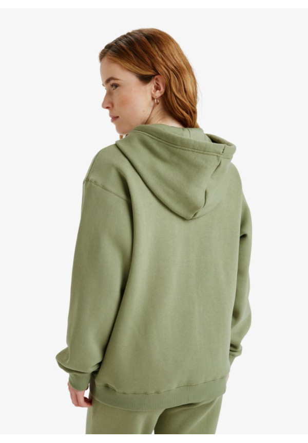 Surf Stoked Zipped Brushed Sudadera con capucha y cremallera Verde mujer