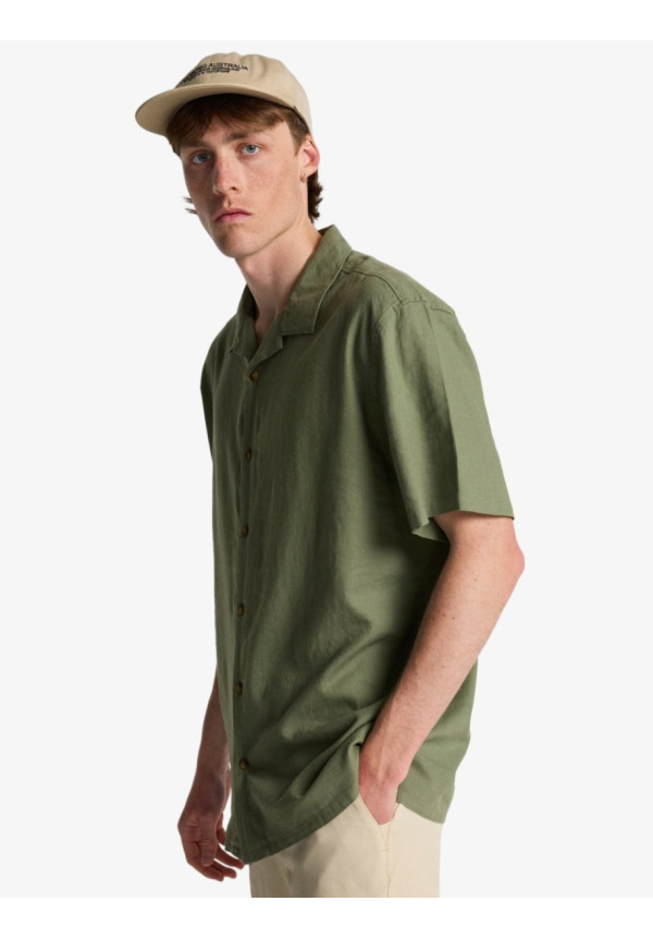 Vacay Linen - Camisa de manga corta para hombre
