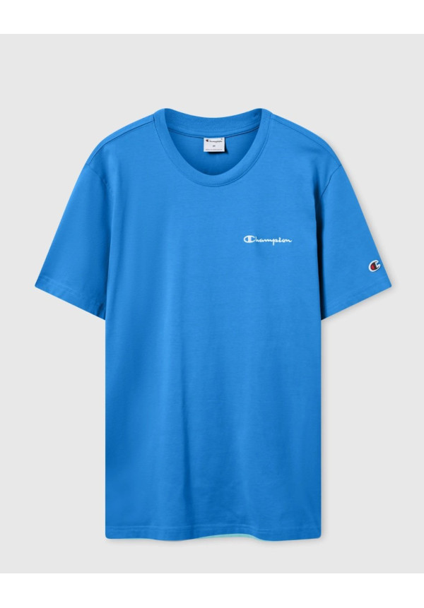 CAMISETA HOMBRE CON PEQUEÑO LOGO BORDADO ICONS AZUL CIELO BRILLANTE