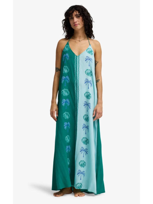 Gypsy Colorblock - Vestido con cuello en V para mujer