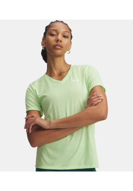 Camiseta de manga corta con cuello de pico UA Tech™ para mujer