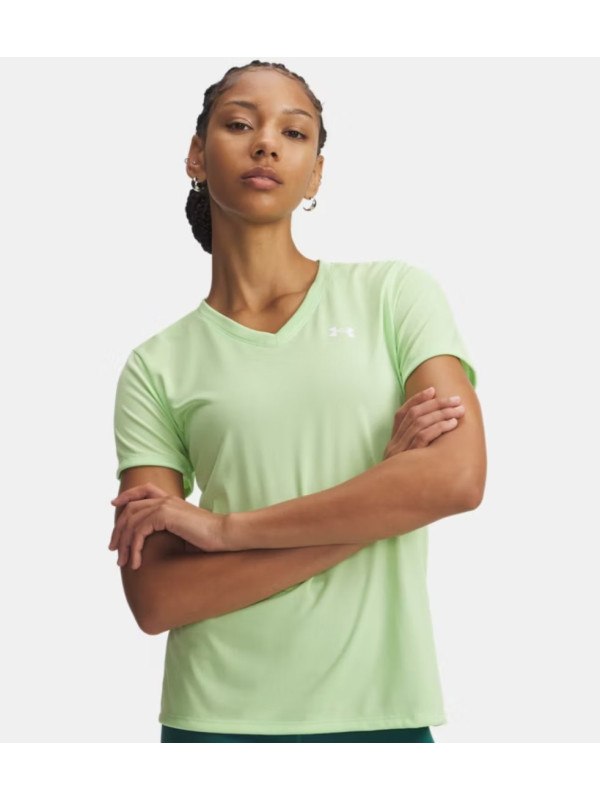 Camiseta de manga corta con cuello de pico UA Tech™ para mujer