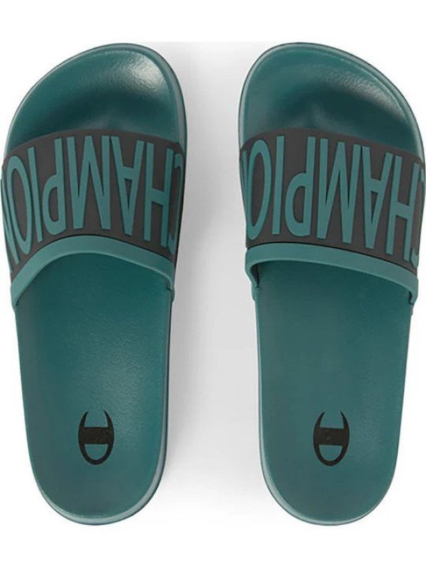 Chanclas Hombre Champion Verdes – Sandalias Slide Logo S22530