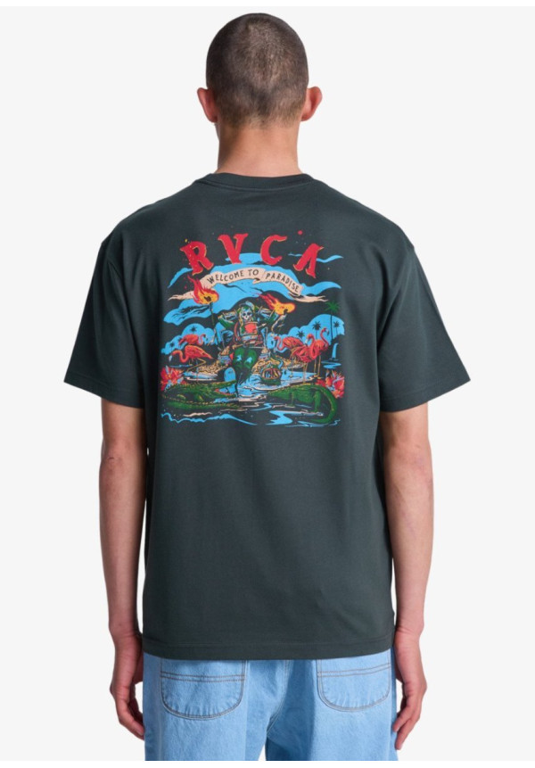 Welcome To RVCA Camiseta de manga corta Marrón Hombre