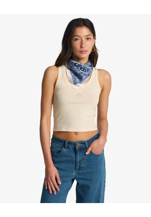 Rerun Camiseta sin mangas Blanco Mujer