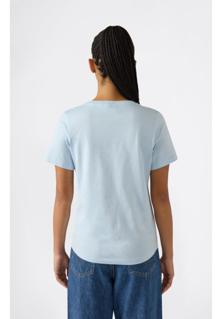 CAMISETA CON CUELLO EN V PARA MUJER ICONS AZUL CLARO