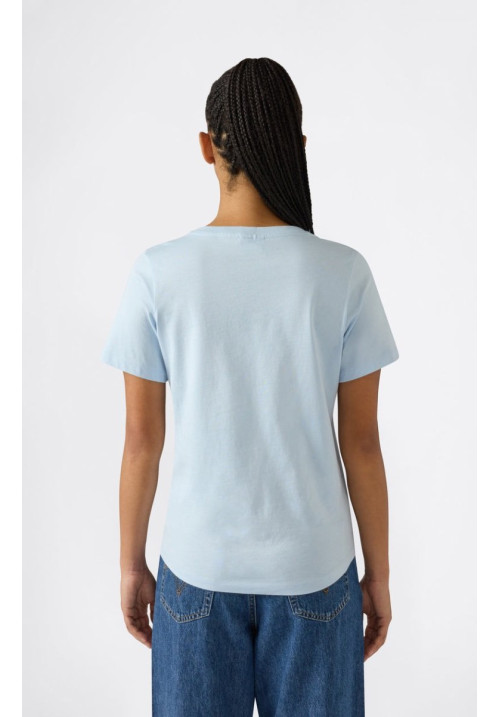 CAMISETA CON CUELLO EN V PARA MUJER ICONS AZUL CLARO