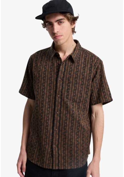 Horizons Camisa de Manga Corta Negro Hombre