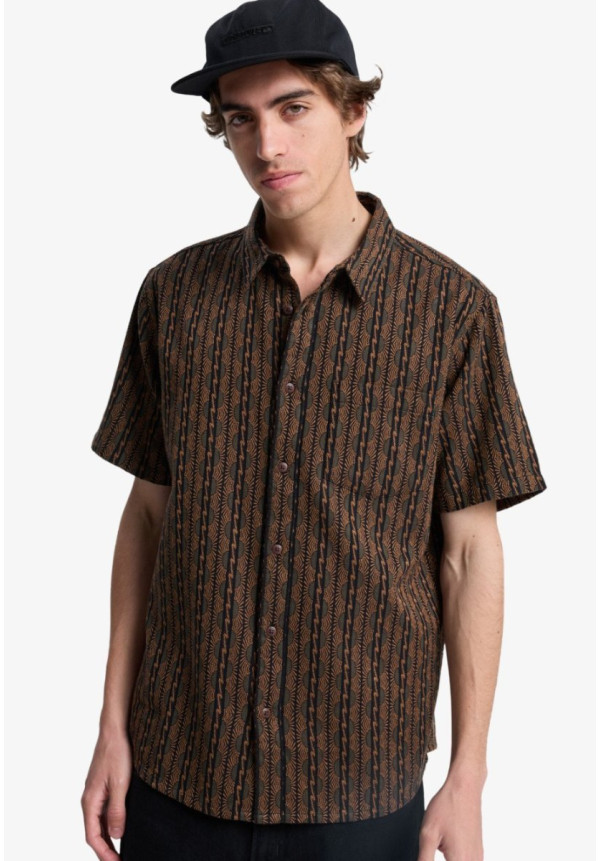 Horizons Camisa de Manga Corta Negro Hombre