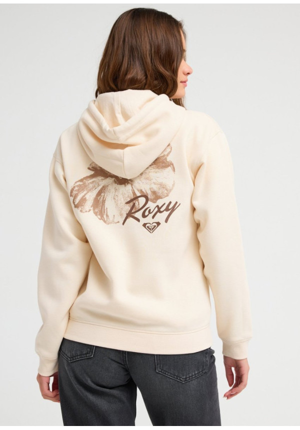 Surf Stoked Brushed Sudadera con capucha de corte relajado Beige Mujer