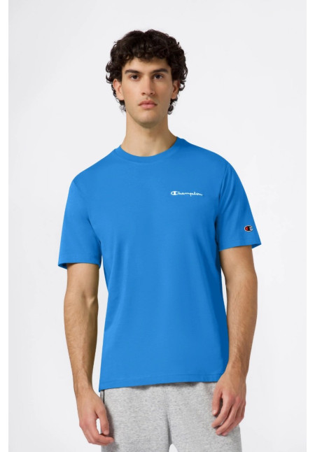 CAMISETA HOMBRE CON PEQUEÑO LOGO BORDADO ICONS AZUL CIELO BRILLANTE