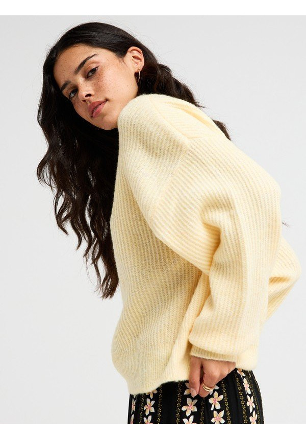 Loomed Horizon Jersey cerrado Amarillo Mujer