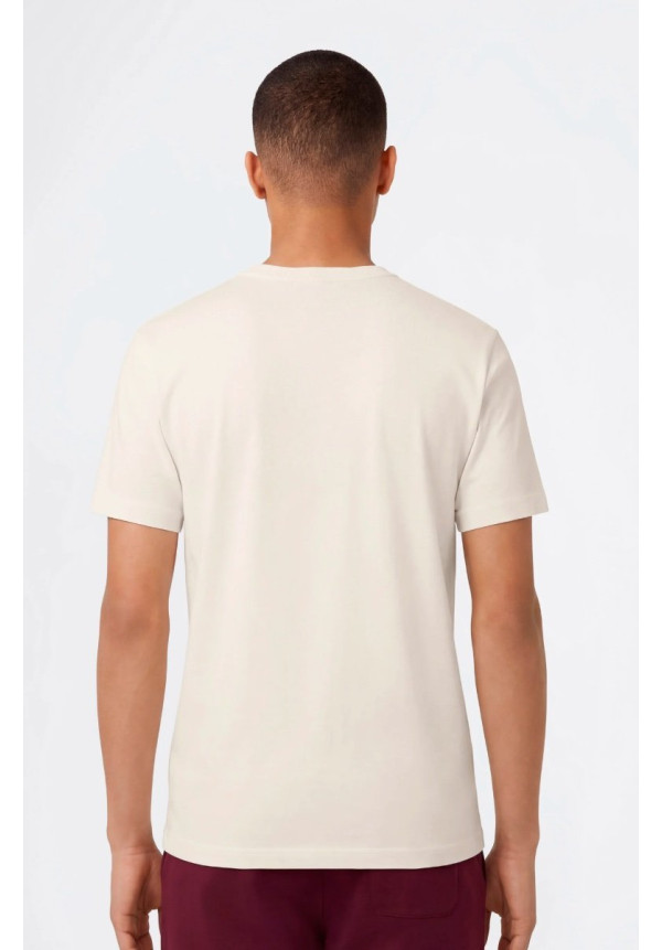 CAMISETA HOMBRE CON LOGO BORDADO GRANDE ICONS CREMA