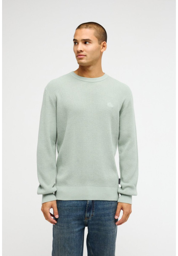Waffle Jersey Cerrado Verde Hombre
