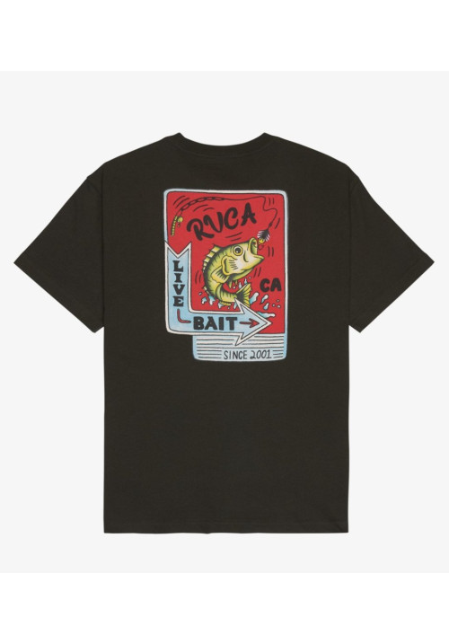 Live Bait Camiseta de manga corta Marrón Hombre