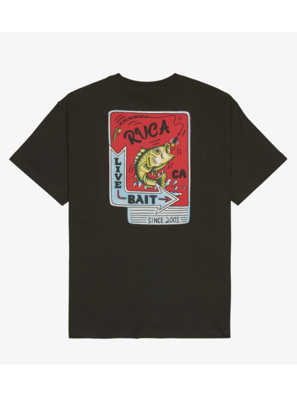 Live Bait Camiseta de manga corta Marrón Hombre