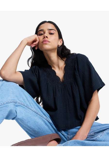 Paradise Lagoon - Blusa de manga corta para mujer