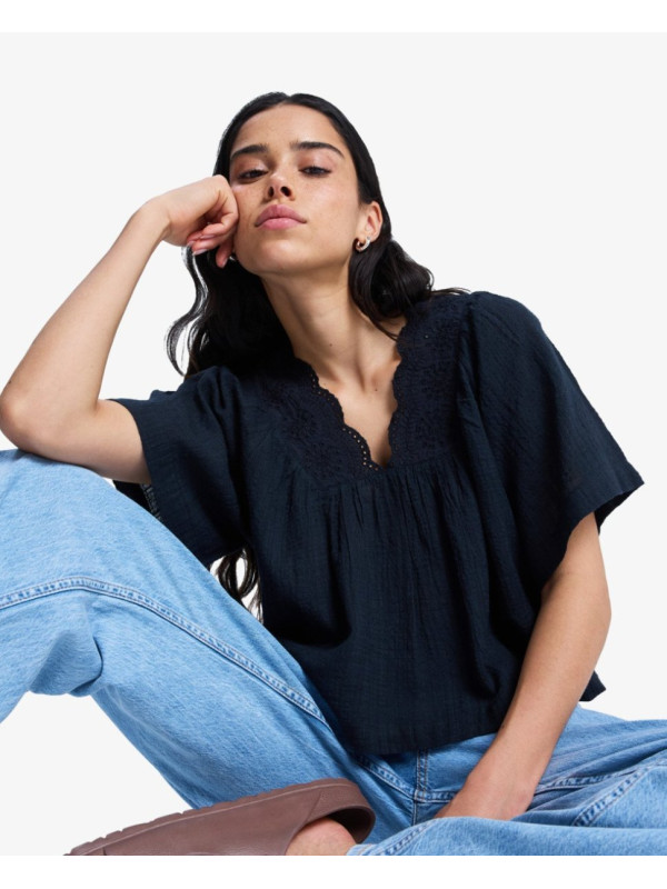 Paradise Lagoon - Blusa de manga corta para mujer