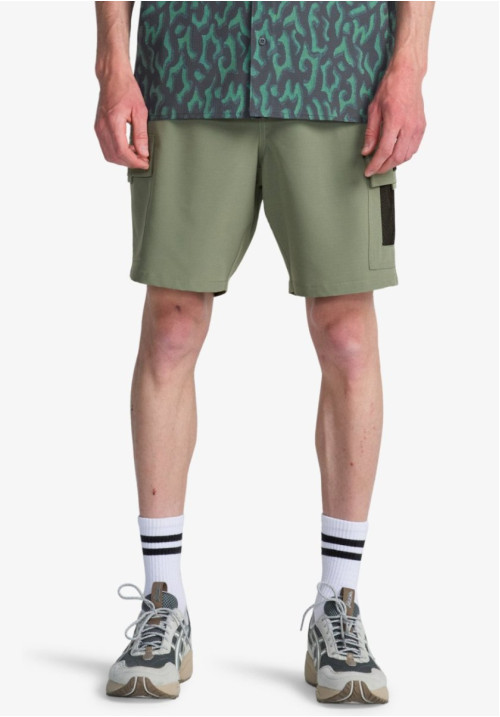 Surftrek Elastic Cargo Short de cintura elástica Verde Hombre