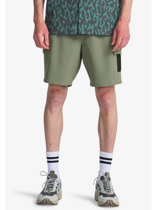 Surftrek Elastic Cargo Short de cintura elástica Verde Hombre