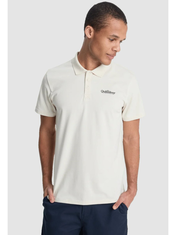 Stretch Polo Shirt in Bone