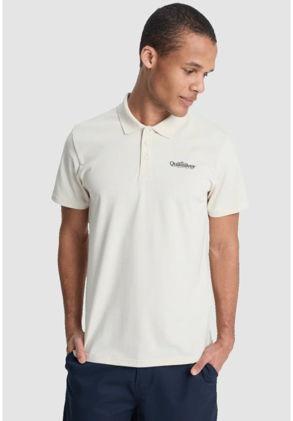 Stretch Polo Shirt in Bone