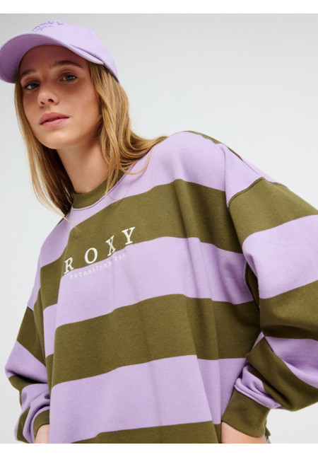 Strictly Stripes Sudadera extragrande Verde Mujer