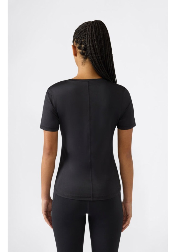CAMISETA DEPORTIVA STRETCH PARA MUJER NEGRO