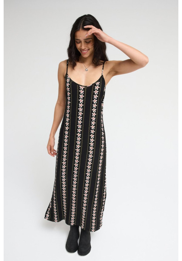 Sunhaze Spell Midi Vestido ajustado Negro Mujer