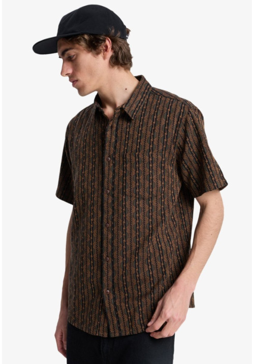 Horizons Camisa de Manga Corta Negro Hombre