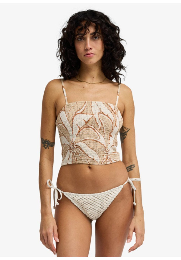 Tropic Breeze - Top fruncido con tirantes para mujer