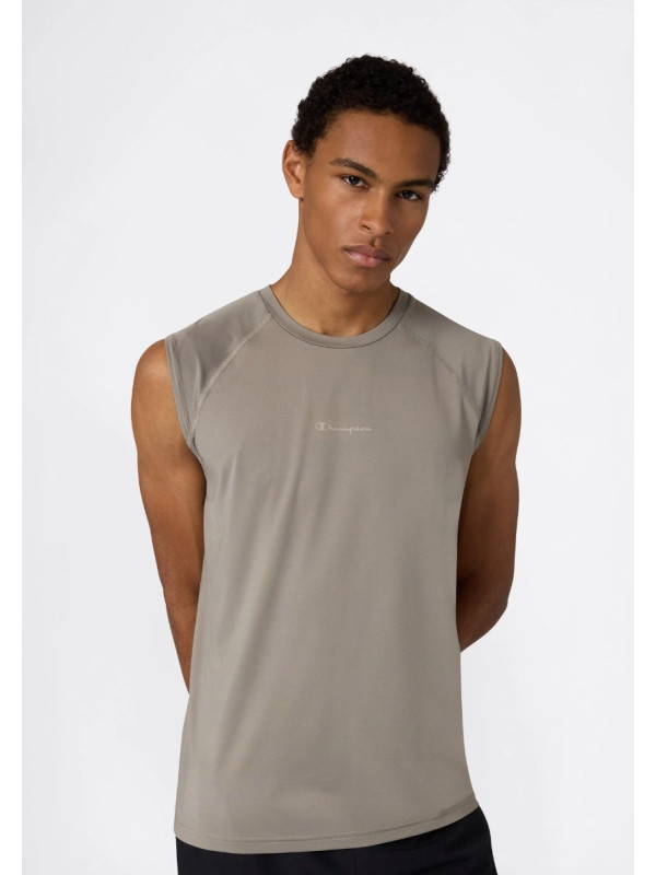 CAMISETA SIN MANGAS DE HOMBRE ATHLETIC FIT ULTRALIGERA GRIS CÁLIDO