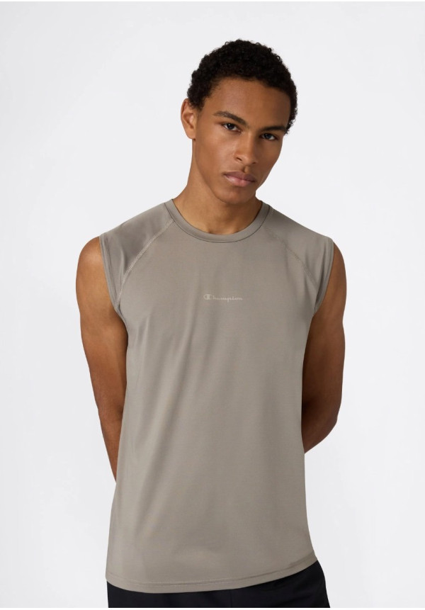 CAMISETA SIN MANGAS DE HOMBRE ATHLETIC FIT ULTRALIGERA GRIS CÁLIDO