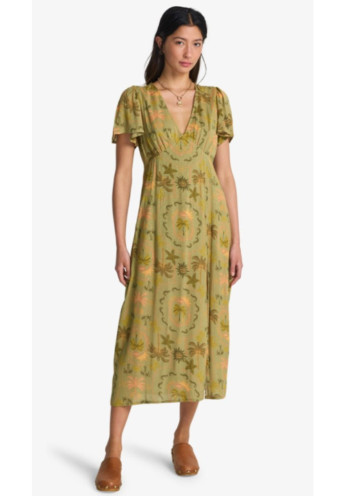 Jet Set Vestido de Longitud Media Verde Mujer