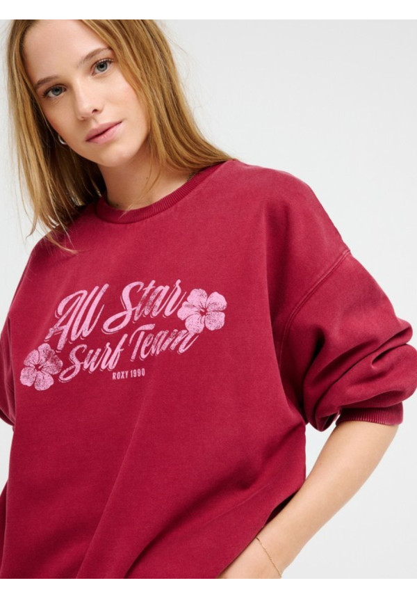 Lineup Sudadera de corte relajado Rojo Mujer