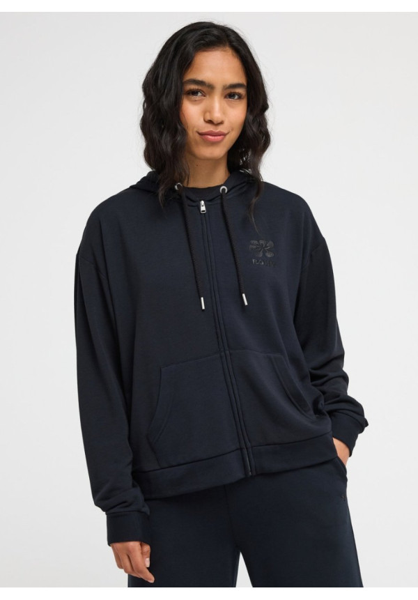 Surfing By Daylight Sudadera con Capucha y Cremallera Negro Mujer