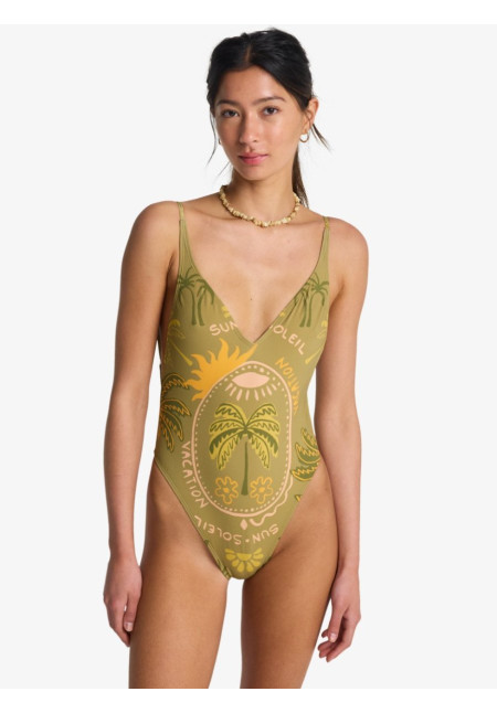 Vaca Soleil Deep V - Bañador entero de Corte Alto en la Cadera para mujer