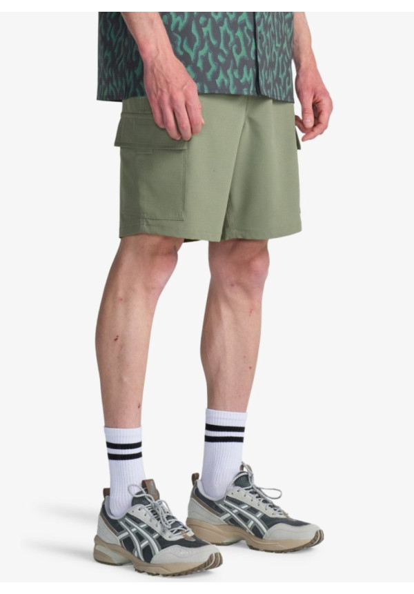 Surftrek Elastic Cargo Short de cintura elástica Verde Hombre
