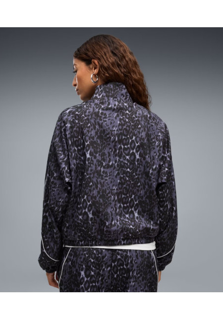 Chaqueta con cremallera PUMA Sport de corte holgado y estampado animal para mujer