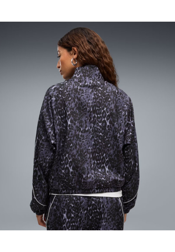 Chaqueta con cremallera PUMA Sport de corte holgado y estampado animal para mujer