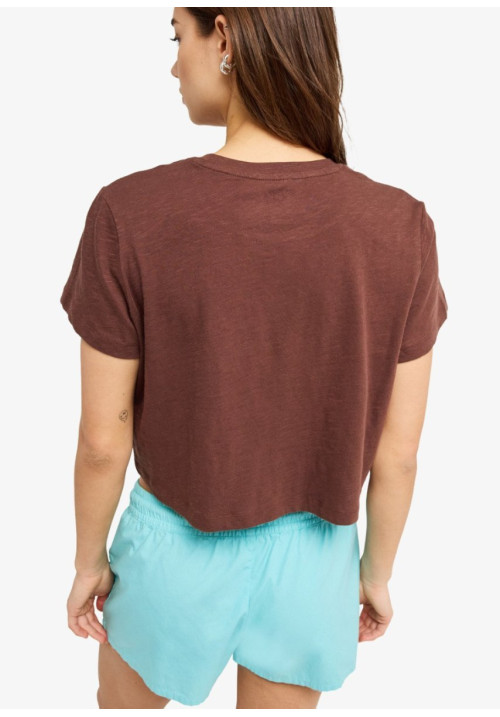 Endless Weekends Camiseta de manga corta Marrón Mujer