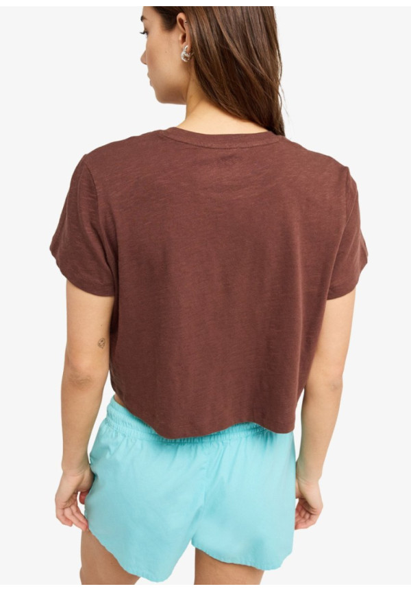 Endless Weekends Camiseta de manga corta Marrón Mujer