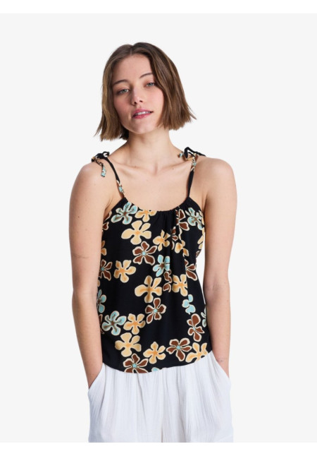 Wild Waves Crepe Top con tirantes Negro Mujer