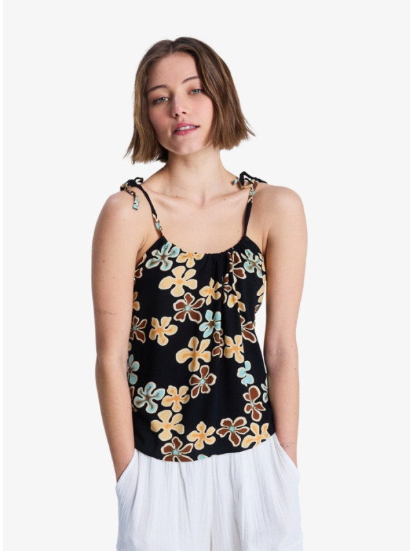 Wild Waves Crepe Top con tirantes Negro Mujer