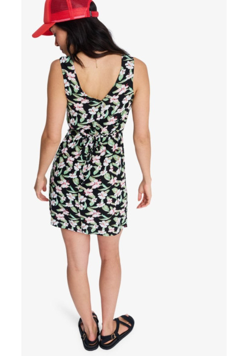 Free Spirits Mini Vestido con cuello en V Negro Mujer