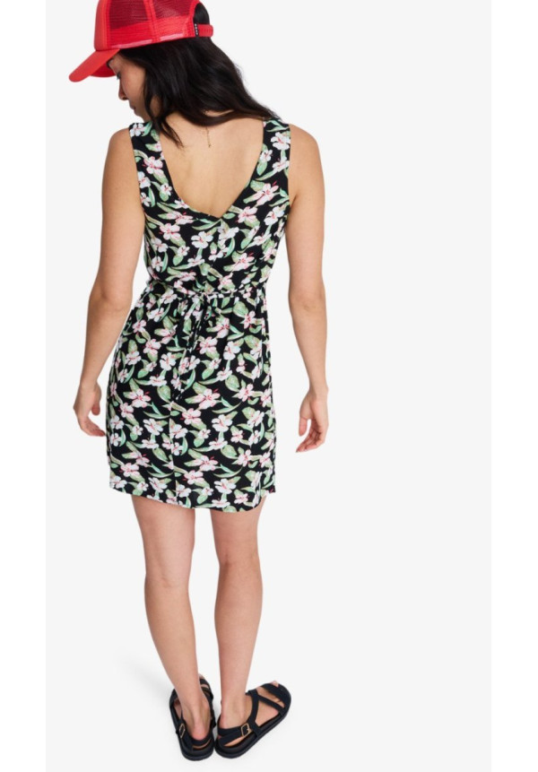 Free Spirits Mini Vestido con cuello en V Negro Mujer