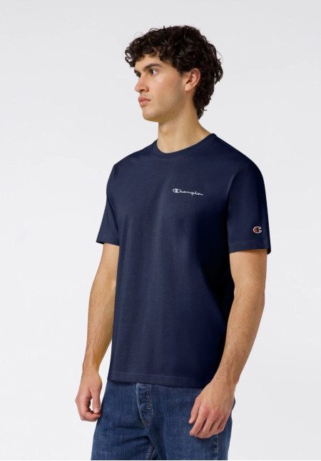 CAMISETA HOMBRE CON PEQUEÑO LOGO BORDADO ICONS AZUL OSCURO