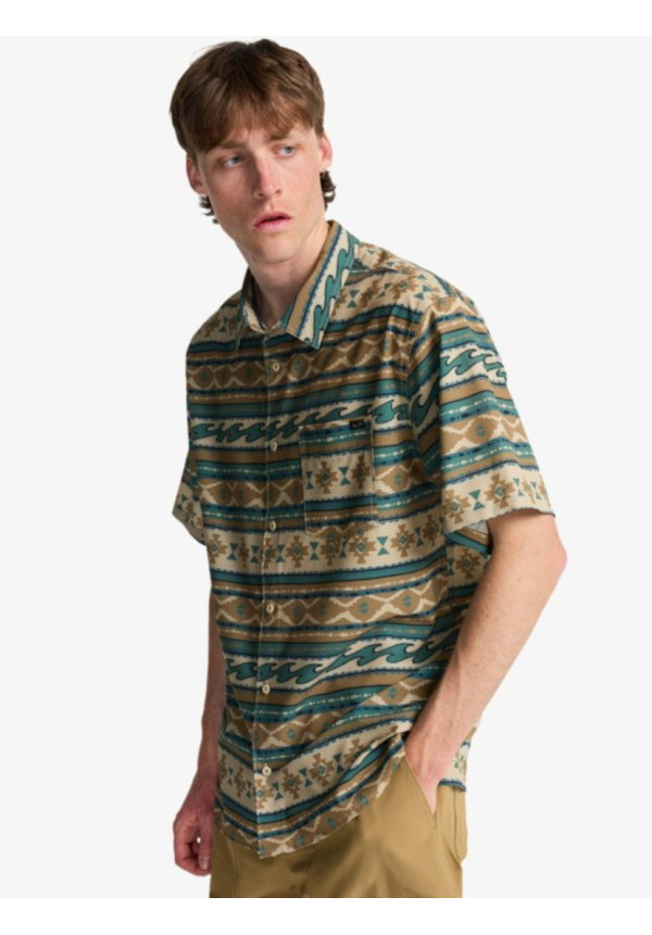 Surftrek Perf Camisa de Manga Corta Beige Hombre