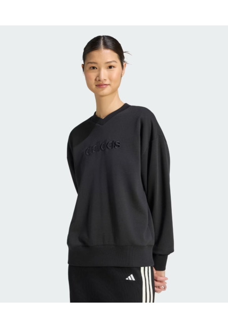 Sudadera Seasonal Essentials de raso y cuello de pico