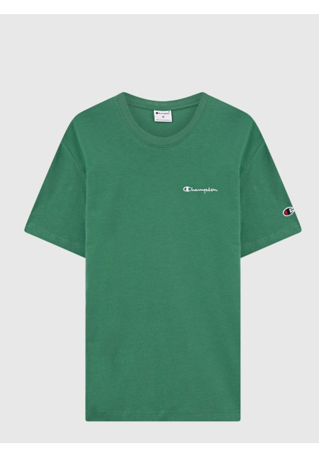 CAMISETA HOMBRE CON PEQUEÑO LOGO BORDADO ICONS VERDE BRILLANTE